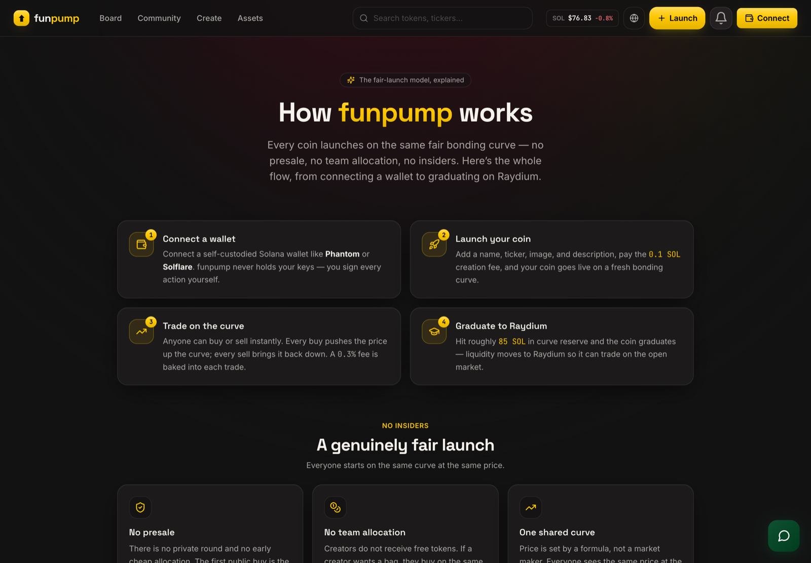 How the FunPump bonding curve works